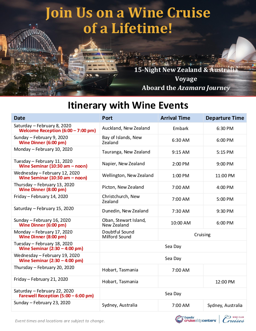 New Zealand 2020 Itinerary with Wine Events_r2