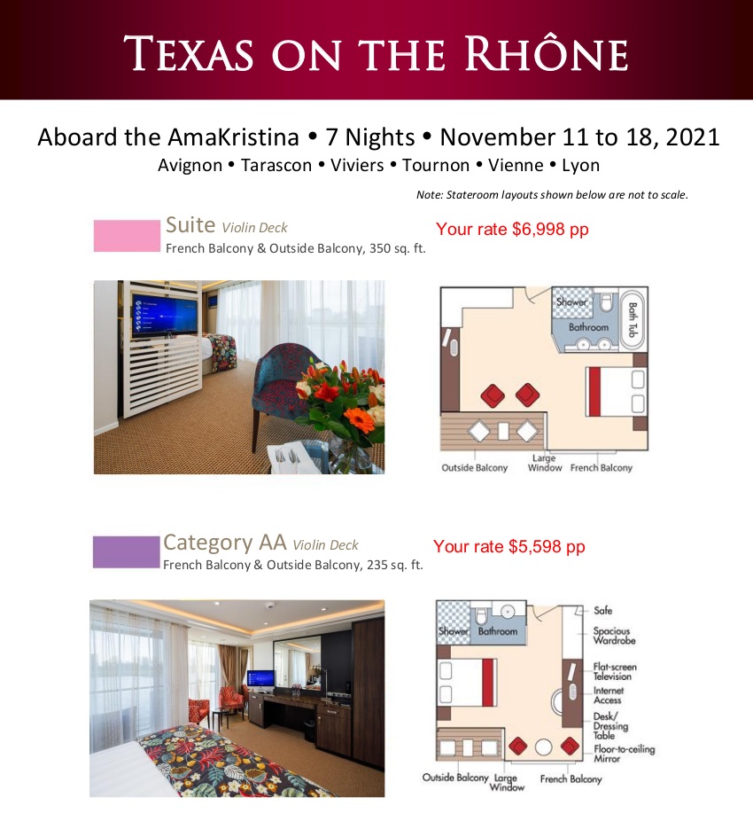Stateroom Guide - Texas 2021 Rhone 1