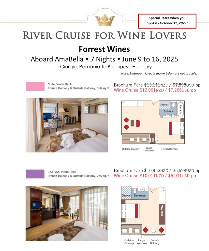 2025 Forrest Wine Cruise Staterooms and Pricing Expedia Wine Club Cruises