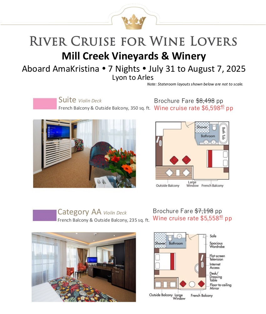 2025 Mill Creek Wine Cruise Staterooms and Pricing Expedia Wine Club