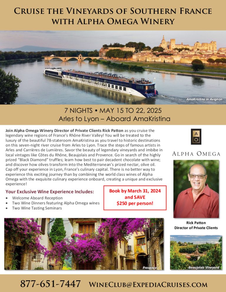 2025 Alpha Omega Wine Cruise Details Expedia Wine Club Cruises