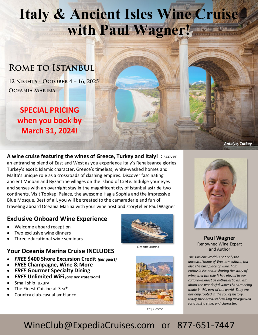 2025 Paul Wagner Med Wine Cruise Details Expedia Wine Club Cruises