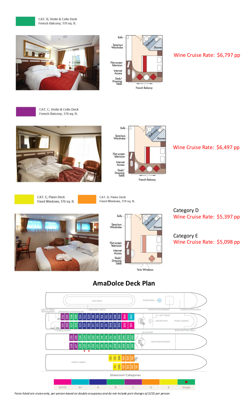 2025 Bourbon and Wine Cruise Staterooms and Pricing Expedia Wine Club